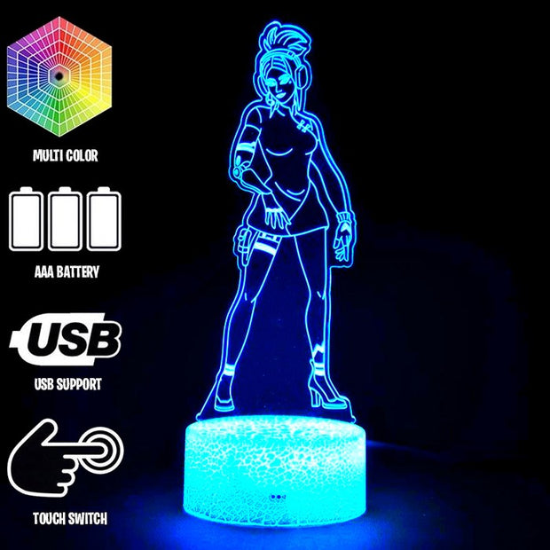 3D Led Lamp Fortnite Demi
