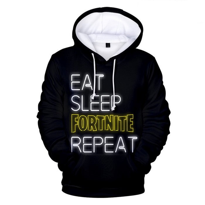 Eat Sleep Fortnite Repeat Hoodie L