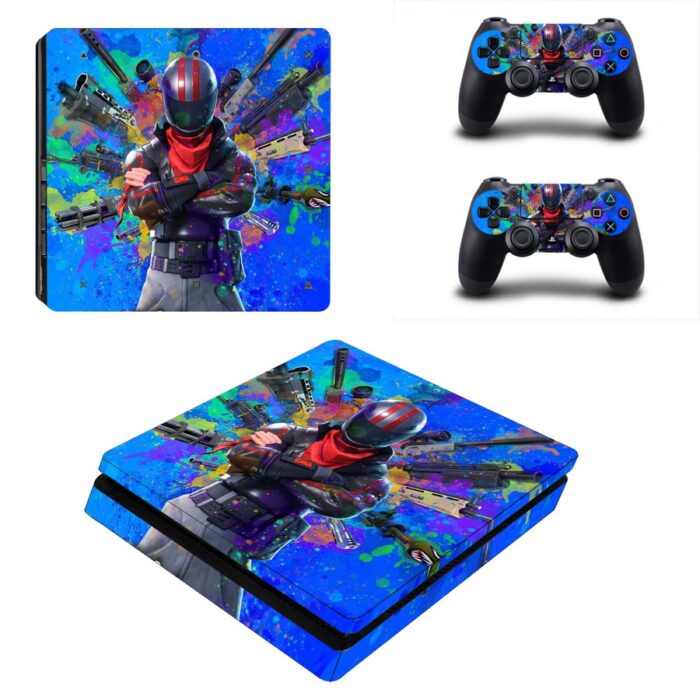 Fortnite stickers PS4 Slim Burnout