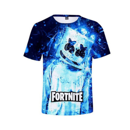 Fortnite T-Shirt Marshmello Blue Light